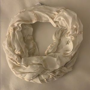 white/gold infinity scarf